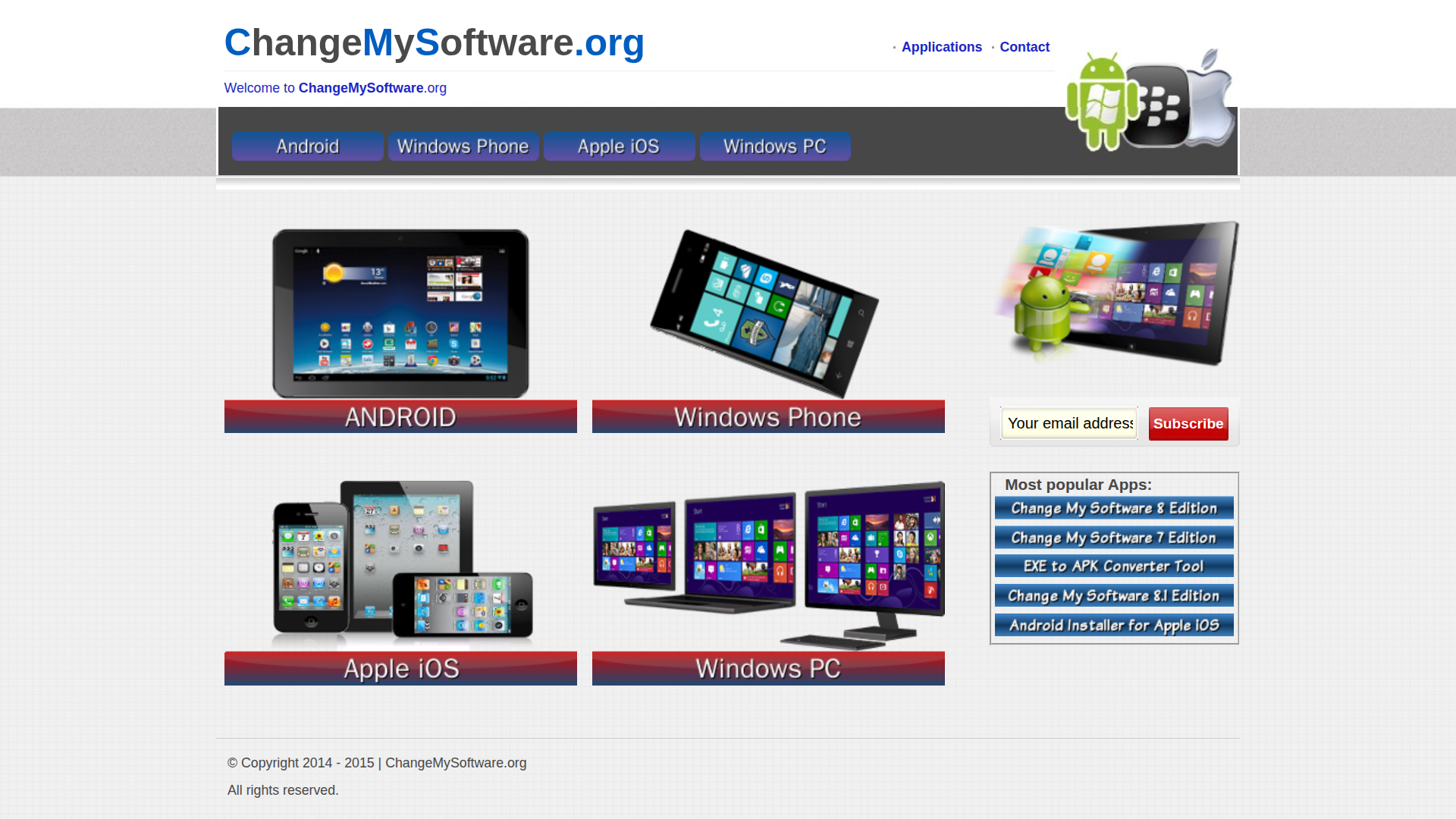 2015 Homepage Screenshot